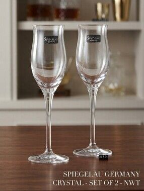 ​Spiegelau Germany Crystal Cordial Grappa Tasting Stemware Glasses Set of 2
